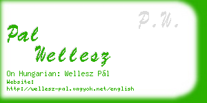 pal wellesz business card