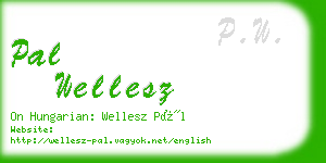 pal wellesz business card